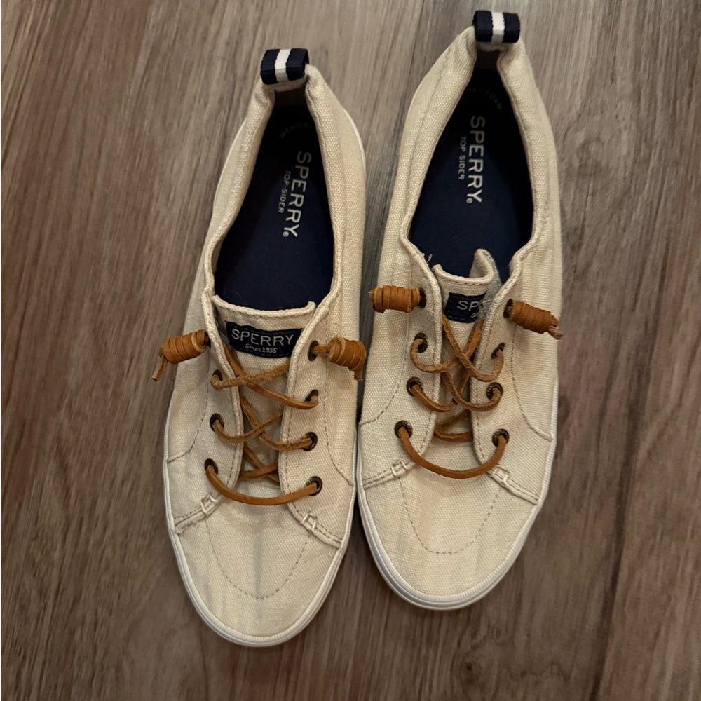 Sperry Women's Cream Canvas  Shoes